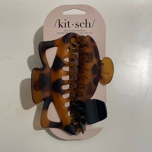 Kitsch Set if 3 Claw Clips NWT Tortoise and Black